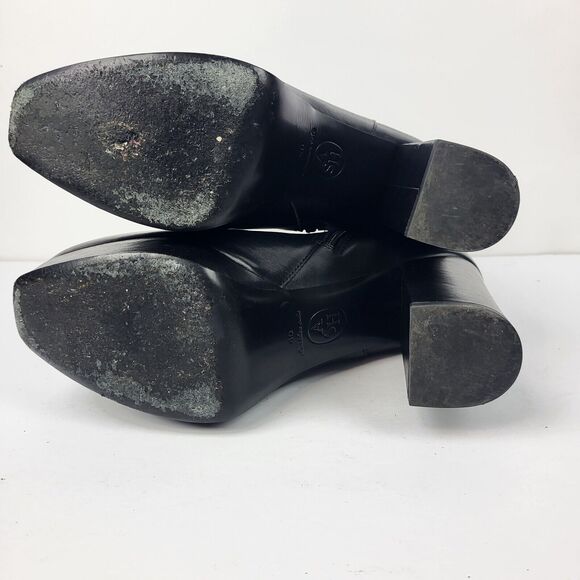 Ash Ankle Boots Block Heel Leather Black Size Size 40 EU. Size 10 US. - Picture 14 of 16